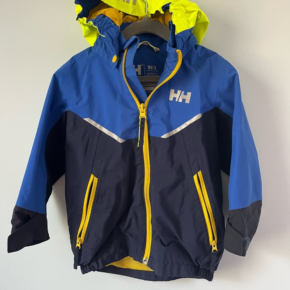 Helly Hansen Blue and Yellow Kids Jacket